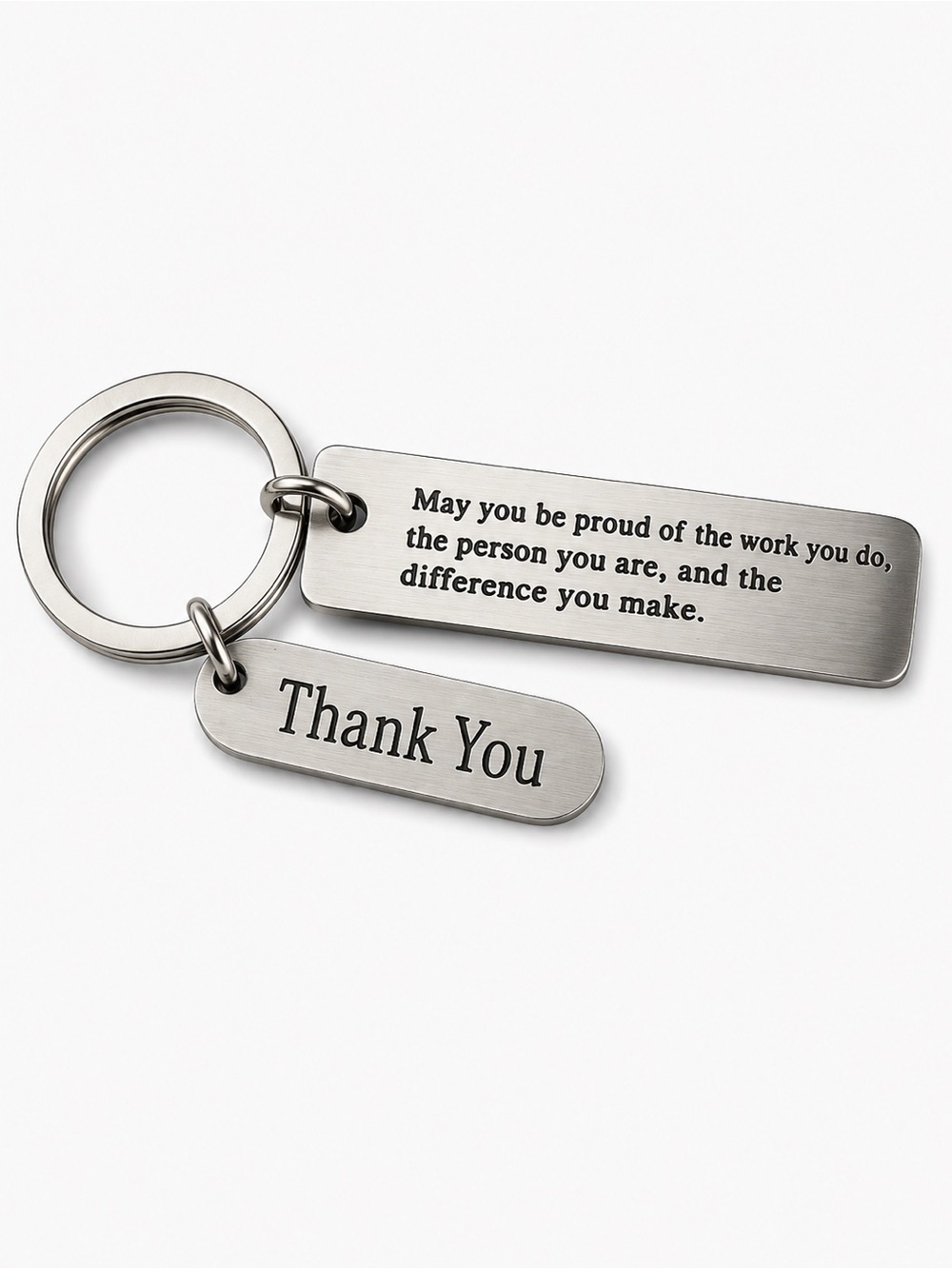 NEW “Thank You" Stainless Keychain - Inspirational Tag